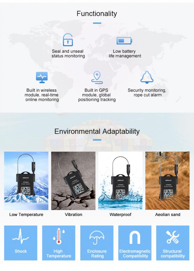 Jointech JT707A Portable Shockproof GPS Container Security Smart Seal ...